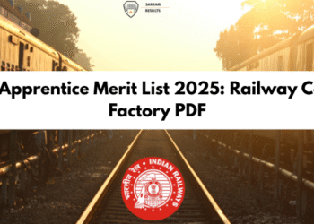 RCF Apprentice Merit List 2025: Railway Coach Factory PDF
